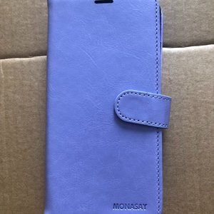 Galaxy S20 FE 5G Wallet Case 6.5" w/Screen Protector RFID Block Ppl Lavender NIB